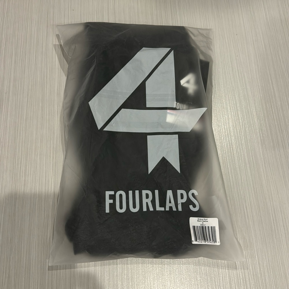 Fourlaps NWT Stratus Short Black Heather with drawstring, very soft. Dark Grey. - Picture 11 of 11